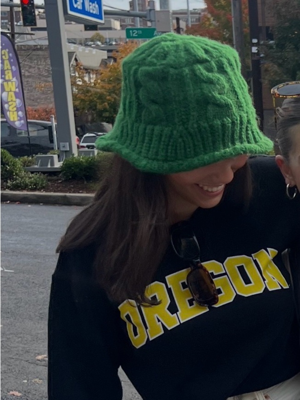 BP Bright Green Knit Bucket Hat!
